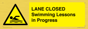 LANE CLOSED Swimming Lessons in Progress